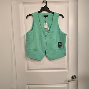 Express Light Green Sleeveless Vest